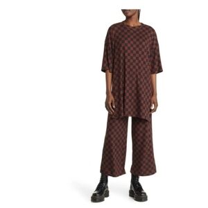 Dressed in lala checkered ribbed set in size L great condition